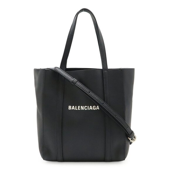 BALENCIAGA Black Leather Shoulder Bag - Picture 2 of 9